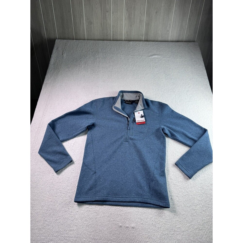 Marmot Drop Line 1/2 Zip Pullover Men's Activewear Top Blue Size S New with Tags